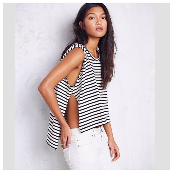 Free People Tops - NWT Free People Madness Stripe Muscle Tank